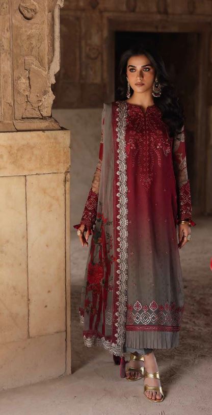 Charisma Double Toned - Three Piece Pary Wear Chiffon