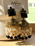 Black Jhumka Earrings