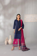 Leyl Blue - Three Pieace Lawn Suit
