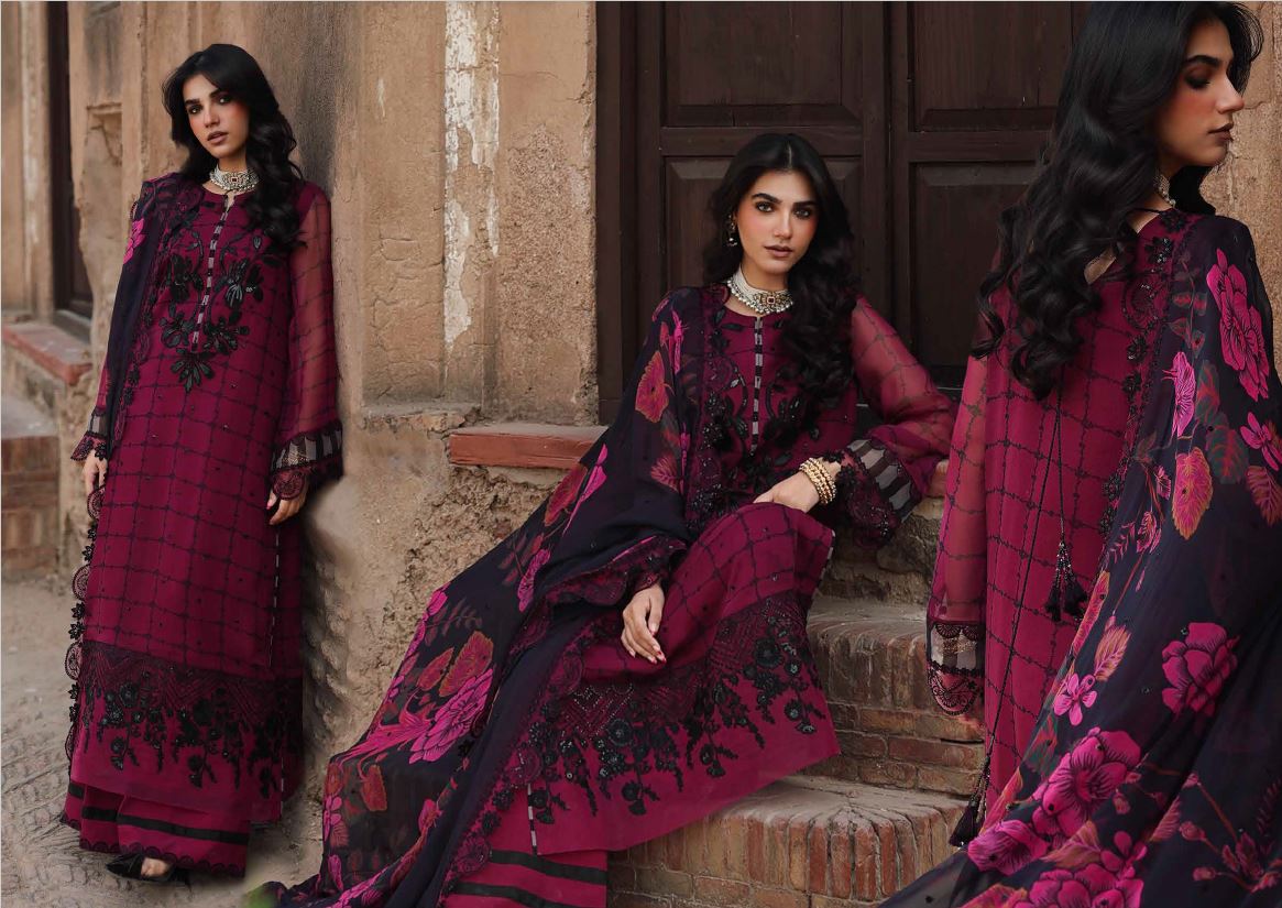 Charisma Rose - Formal Three Pieace Luxury Chiffon